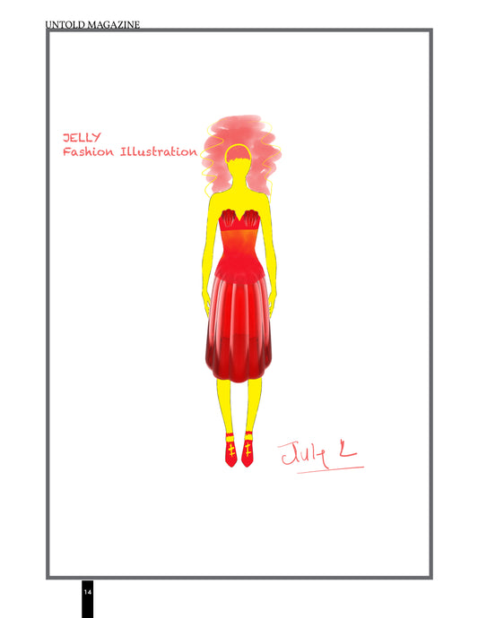 Jelly Fashion Illustration by July Cortes Cardenas @cortescardenasjuly 